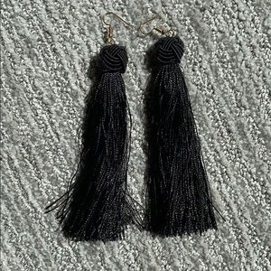 Black Tassel Earrings
